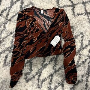 NWT: Wrap Front Crop Top